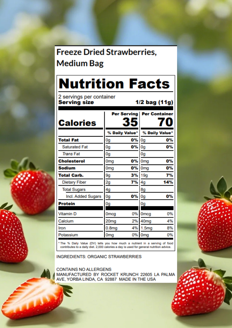 Freeze Dried Organic Strawberries