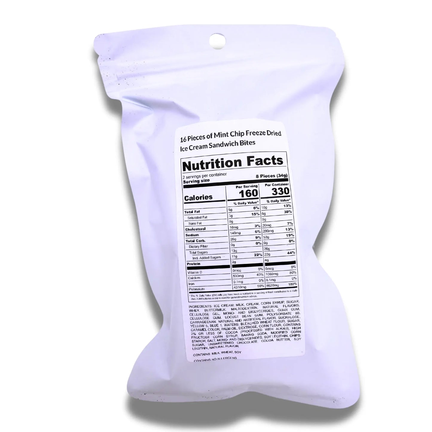 Mint Chip Freeze Dried Ice Cream Sandwich Bites