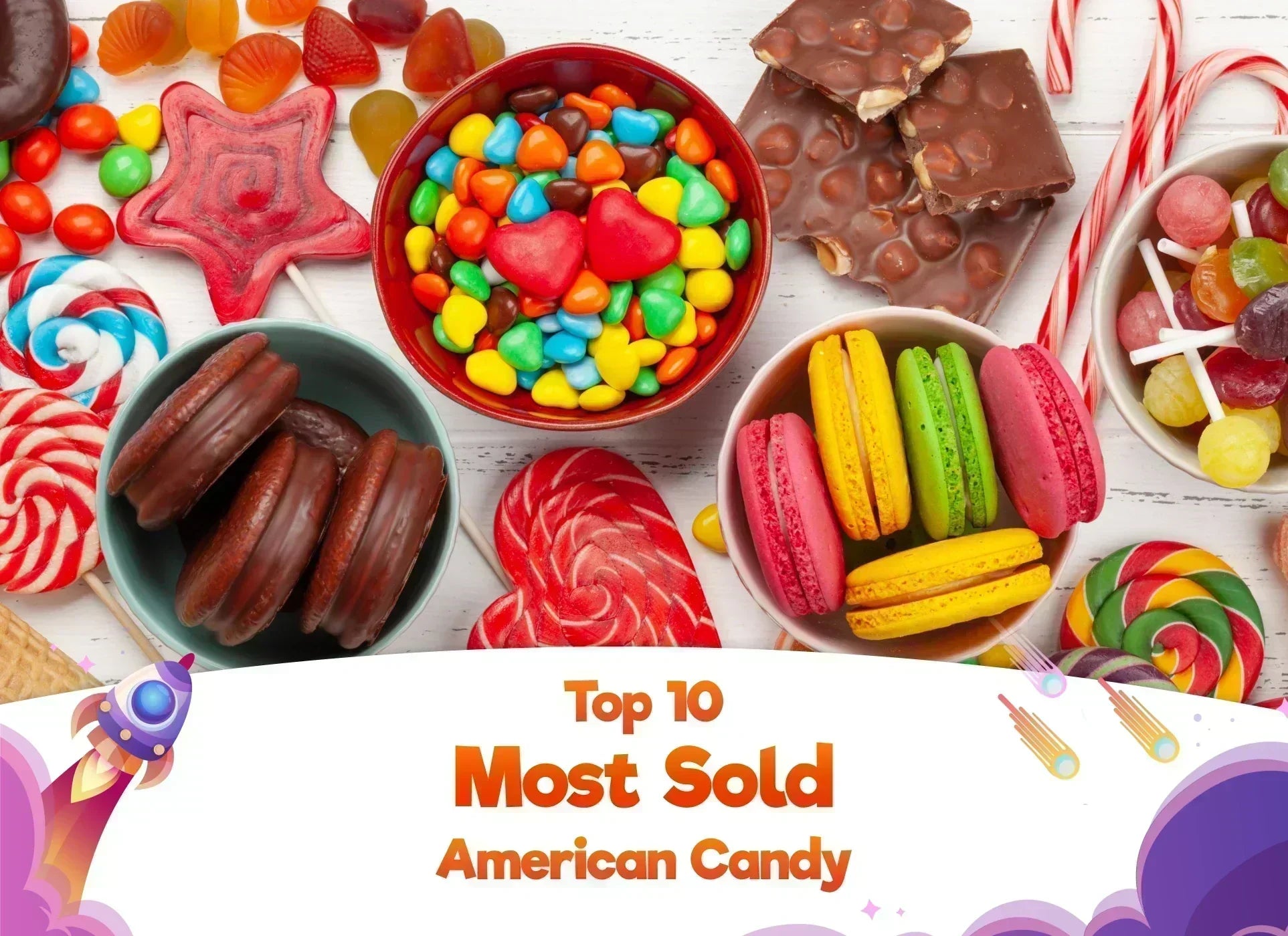Top 10 Most Sold American Candies – Rocket Krunch