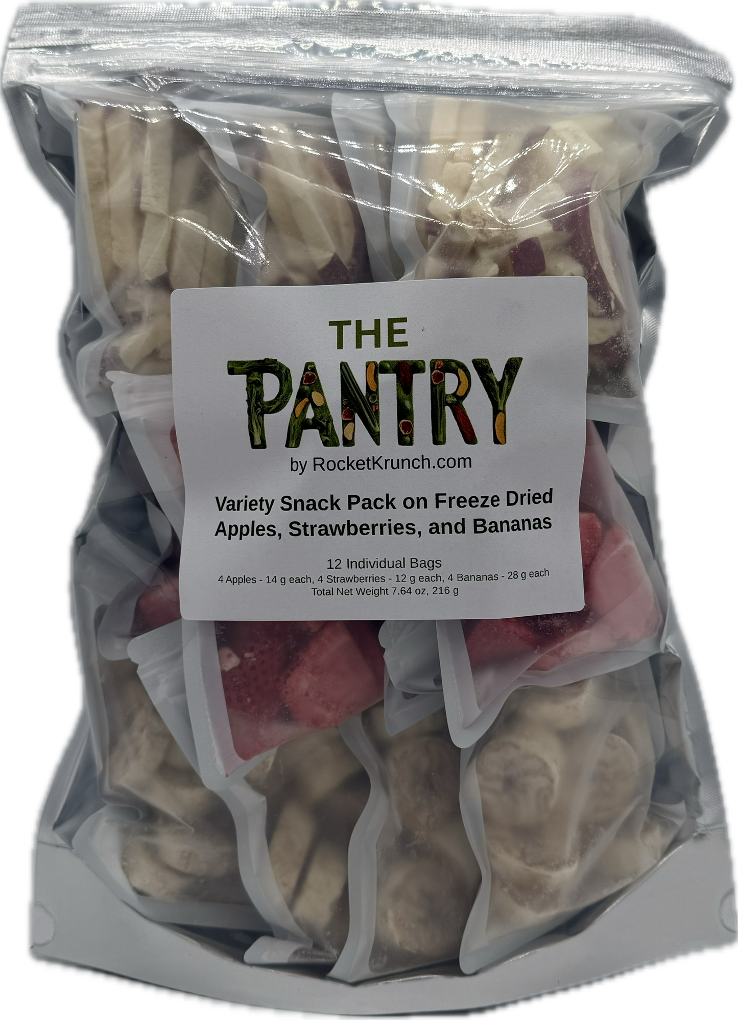 Variety Snack Pack of Freeze Dried Apples, Strawberries, & Bananas  🍎🍓🍌