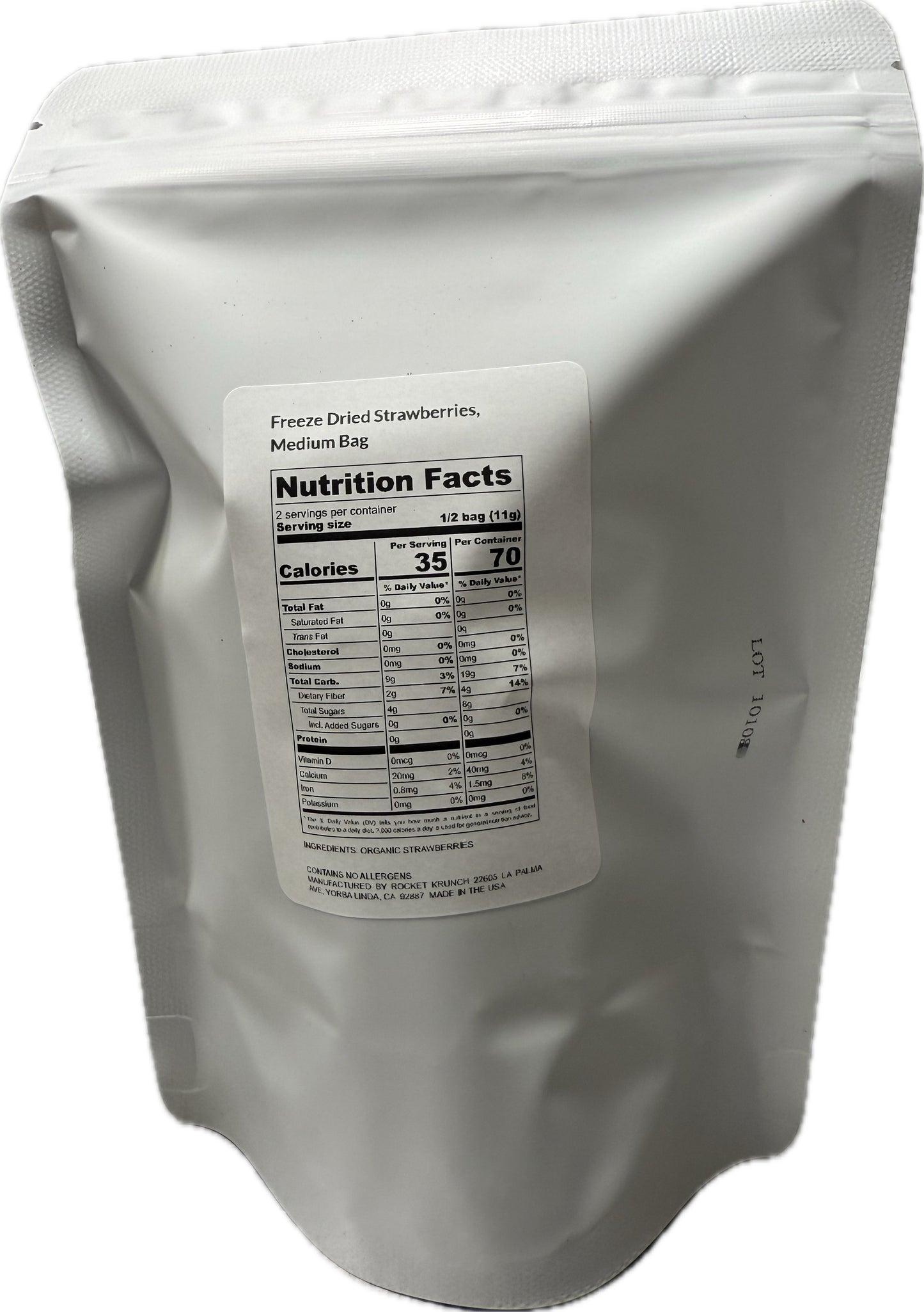 Freeze Dried Organic Strawberries and Bananas 44g Medium Bag
