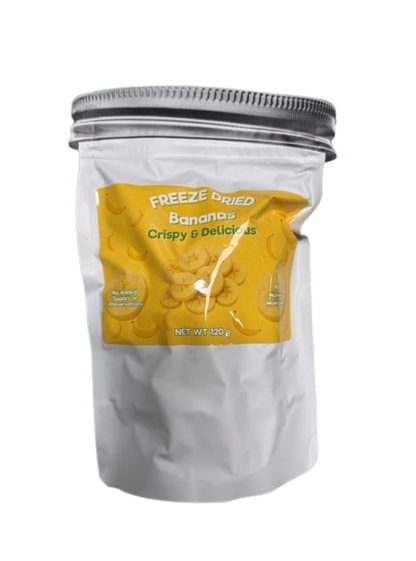 Freeze Dried Organic Bananas 120g Large Bag