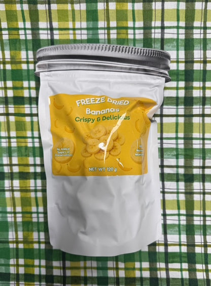 Freeze Dried Organic Bananas 120g Large Bag