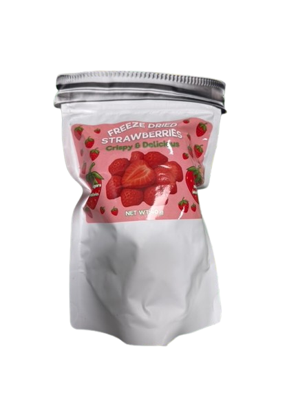 Freeze Dried Organic Strawberries 40g Large Bag