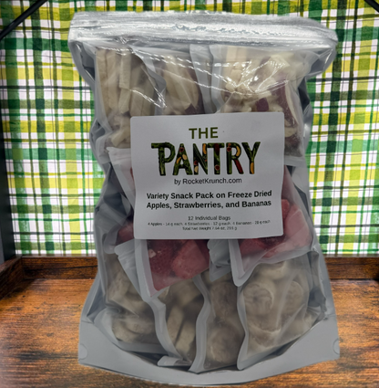Variety Snack Pack of Freeze Dried Apples, Strawberries, & Bananas  🍎🍓🍌
