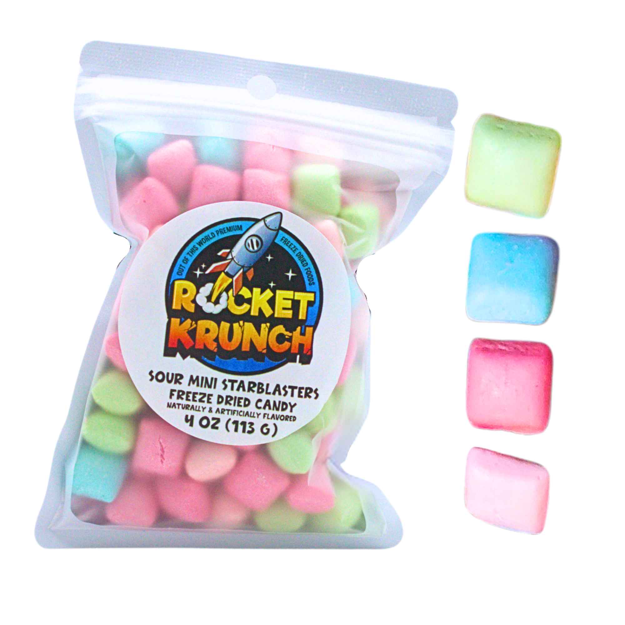 Sour Mini Starblasters Freeze-Dried Candy – Rocket Krunch