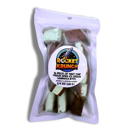 Mint Chip Freeze Dried Ice Cream Sandwich Bites